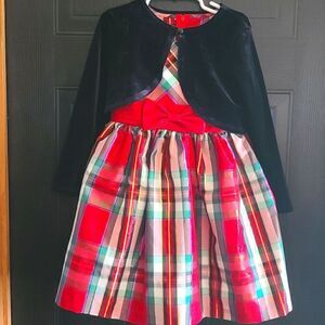 Bonnie Jean holiday plaid dress